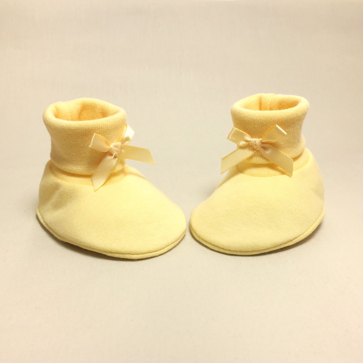 Baby Booties Solid Yellow preterm 3 (3-5lb)