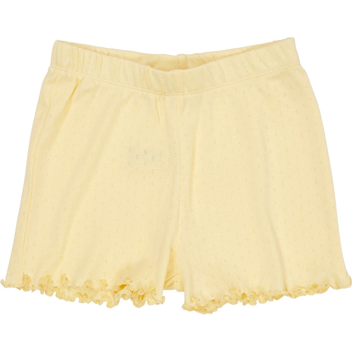 COPENHAGEN COLORS Lt Yellow Summer Pointelle Shorts