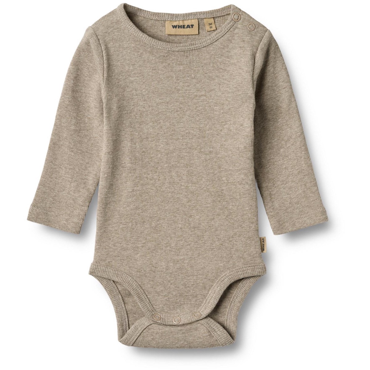 Wheat Gravel Melange Rib Body LS Spencer