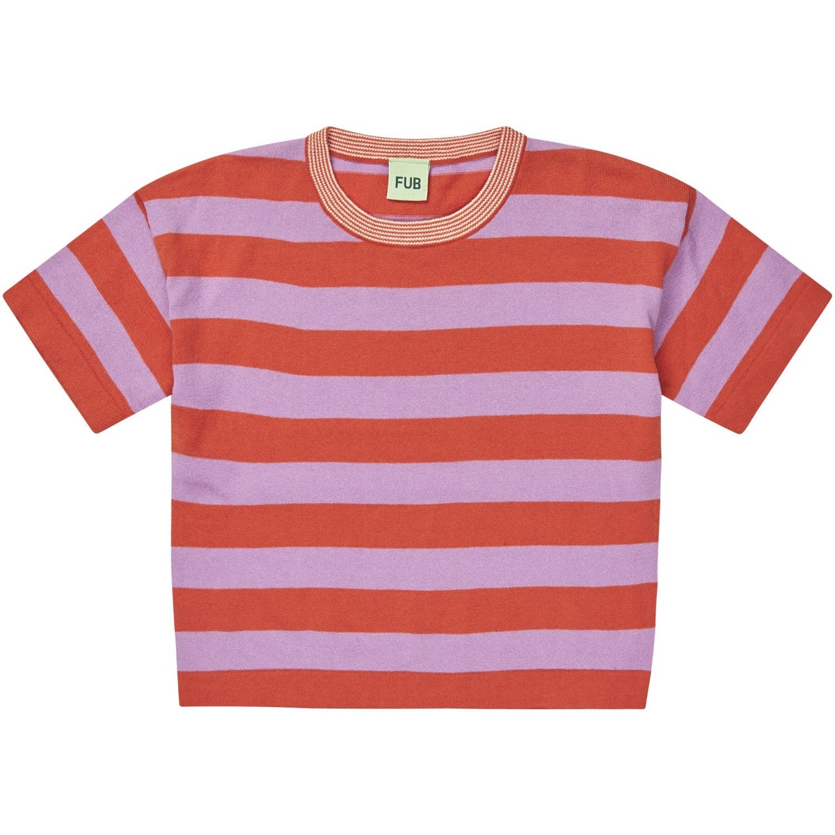 FUB tangerineorchid Striped Tee