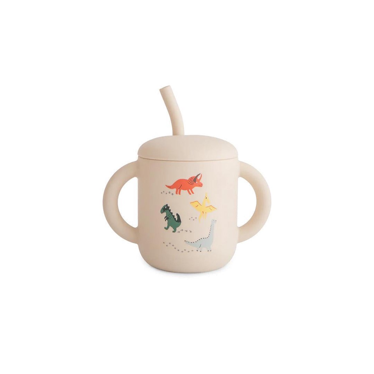 Mushie Silicone Training Cup Straw - Dinosaurs