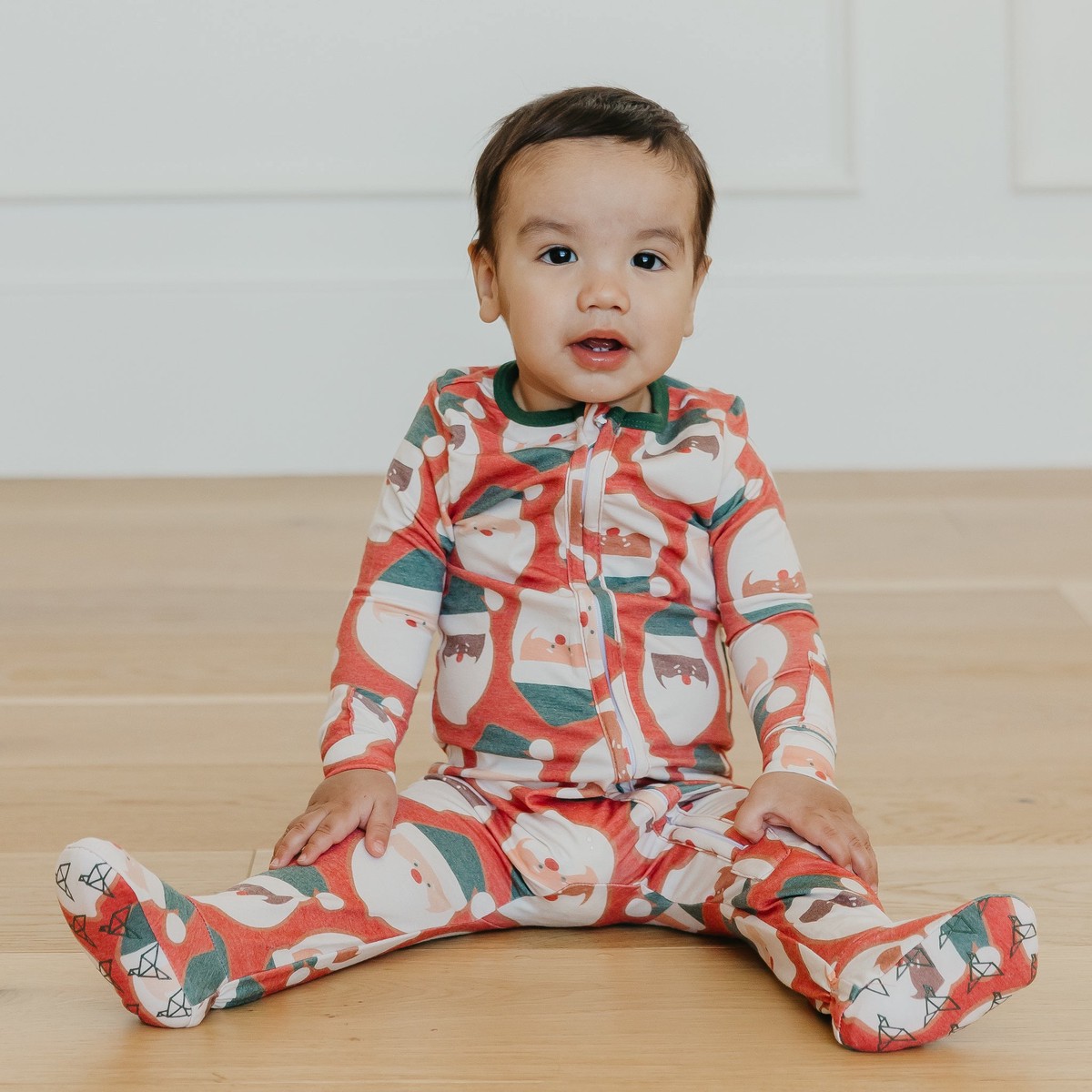 Zip-Up Footie Pajama - Claus Newborn