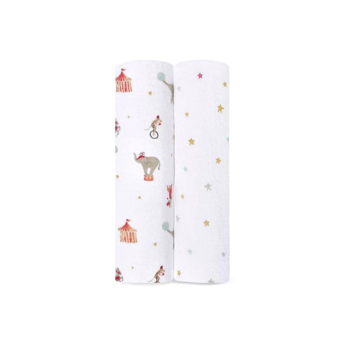 aden anais Essentials Cotton Muslin Swaddle Blankets 2pk - Elephant Circus