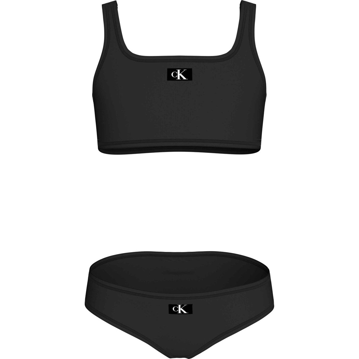 Calvin Klein Pvh Black Bralette Bikini Set 10 y