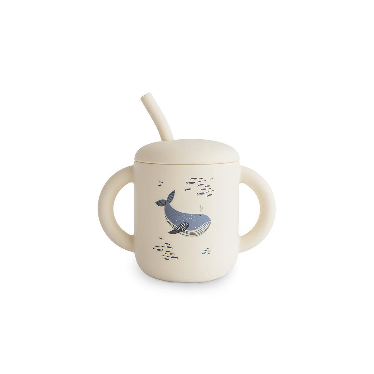 Mushie Training Cup Straw - Whales