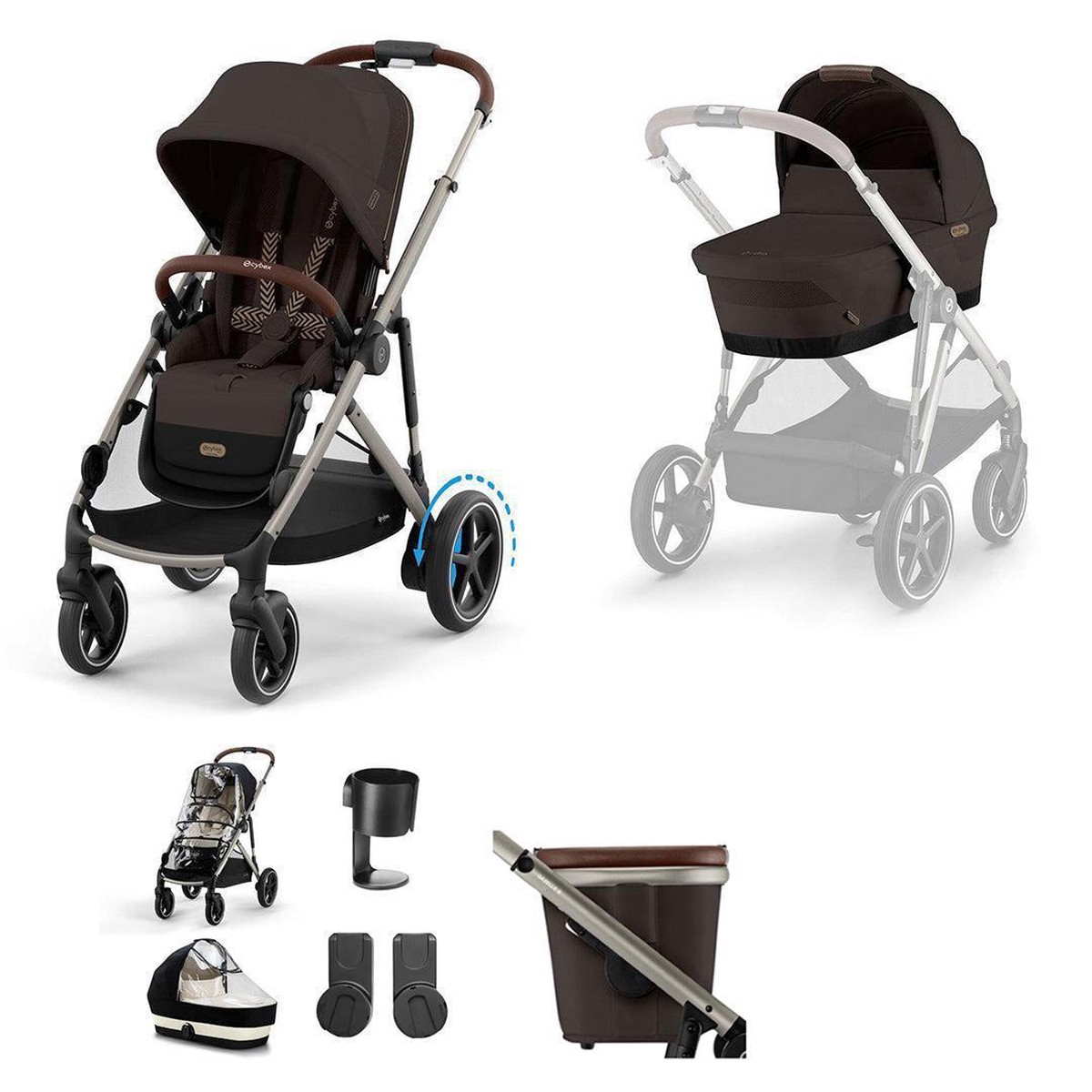 CYBEX e-Gazelle S Essential Pushchair Bundle