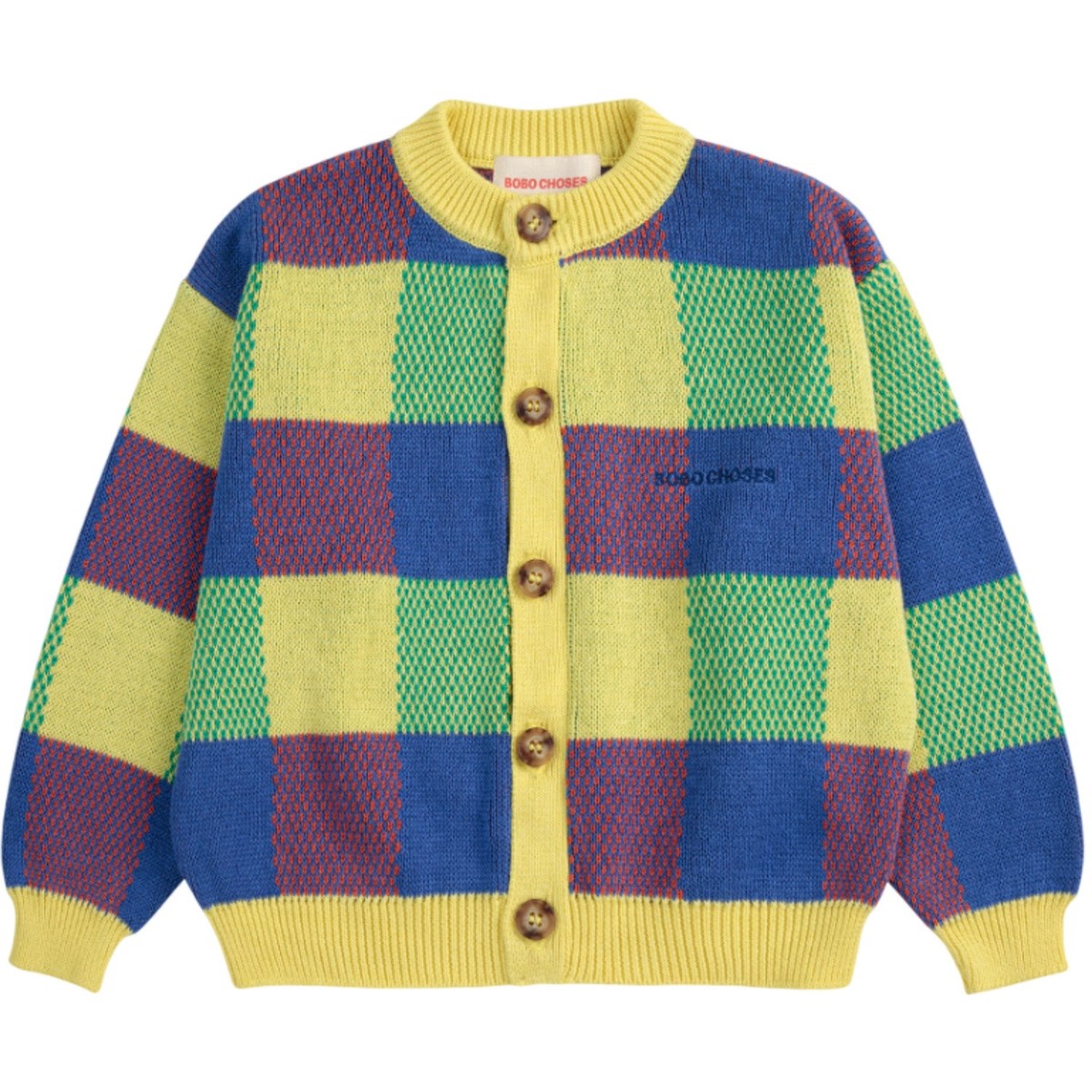 Bobo Choses Multicolor Multicolor Vichy Jacquard Cardigan 2-3 y