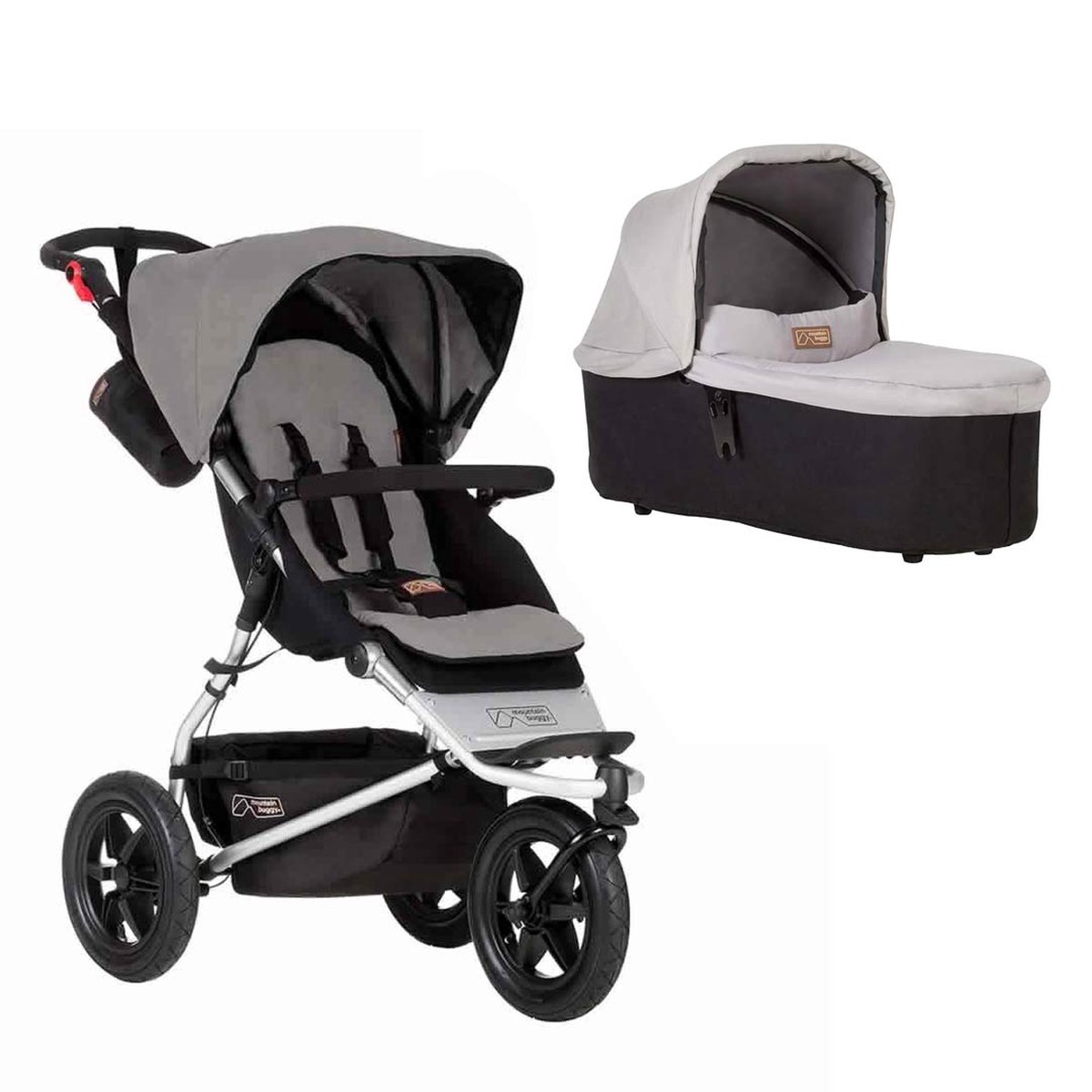Mountain Buggy Urban Jungle Pushchair Urban Jungle Carrycot Plus - Silver