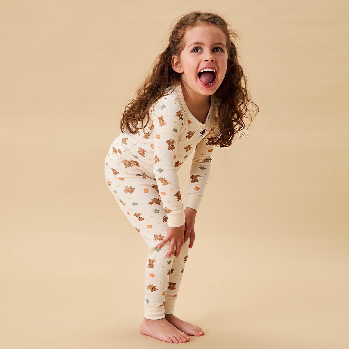 Teddy Bear Ribbed Pyjamas 2 Pack TeddyBear