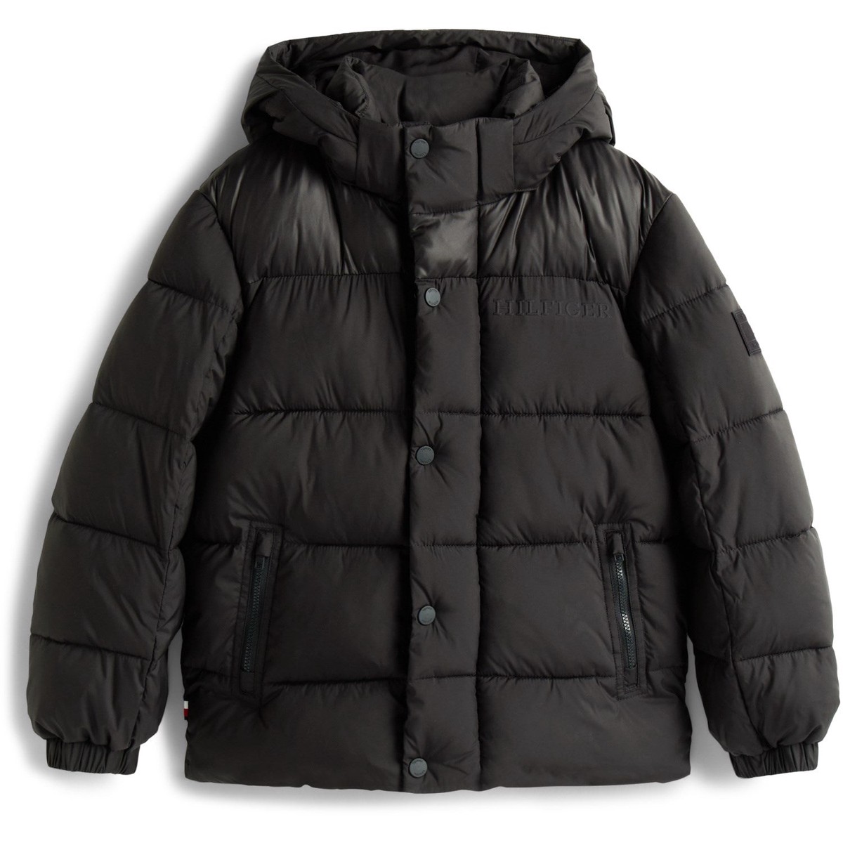 Tommy Hilfiger Black Matt And Shine Embossed Jacket 10 y