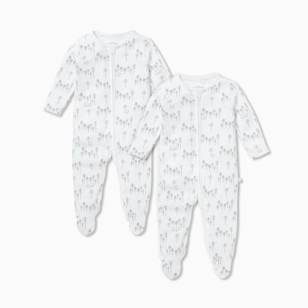 Forest Zip-Up Sleepsuit 2 Pack ForestNewborn