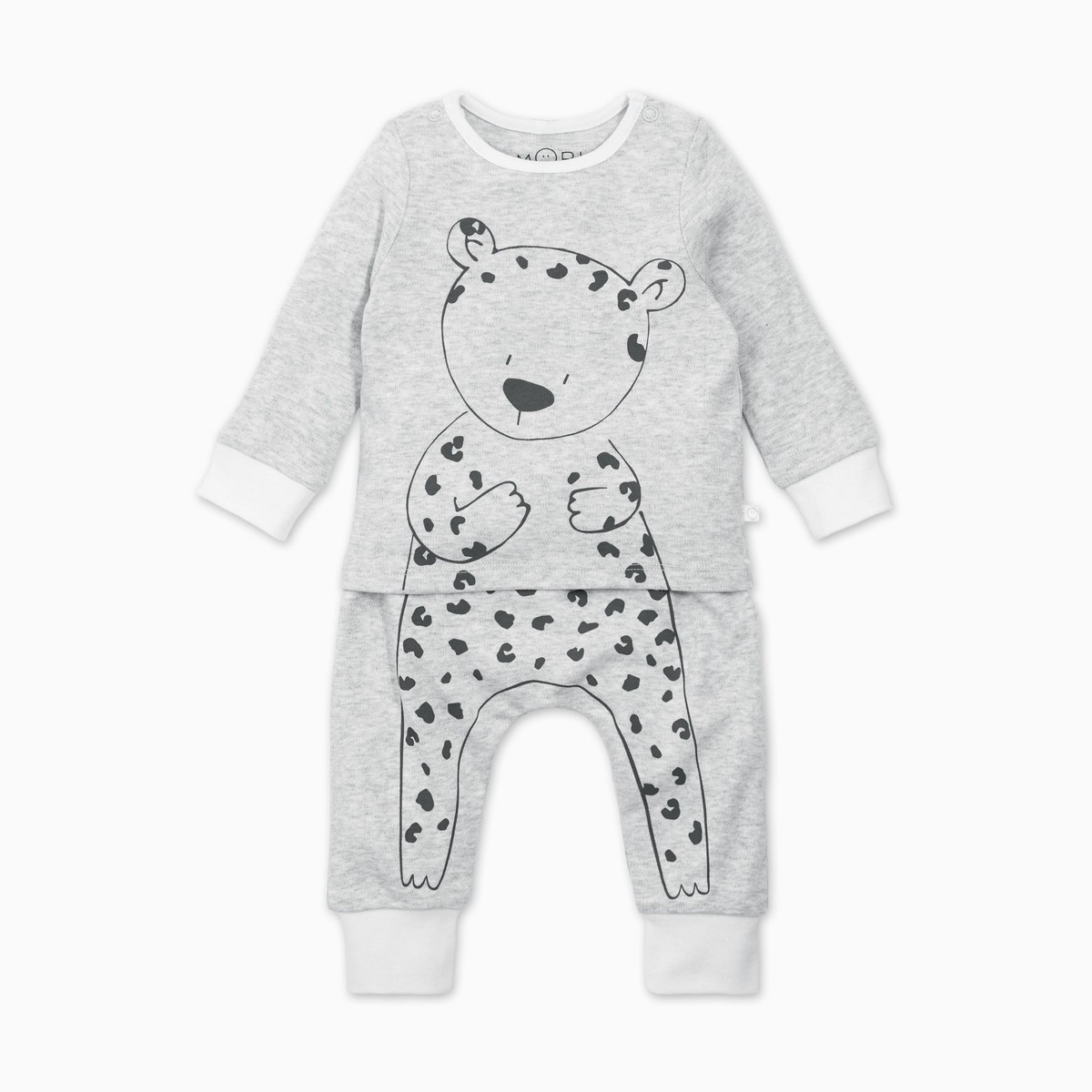 Leopard Pyjamas 0-3MGrey