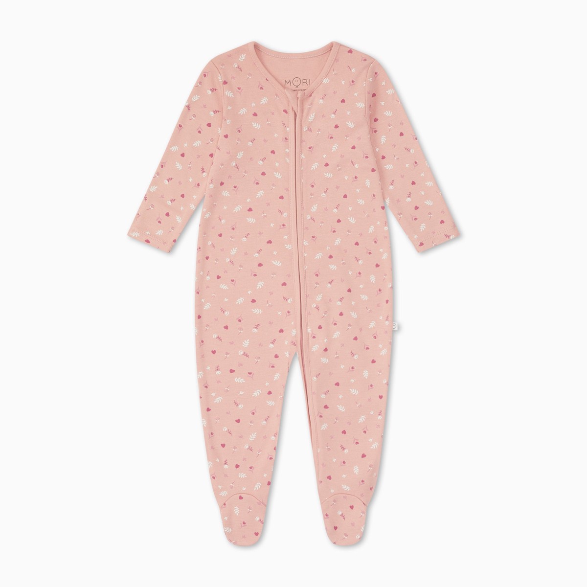 Floral Clever Zip Sleepsuit PinkNewborn
