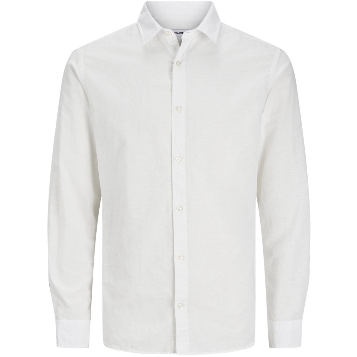 Jack Jones Junior White Breeze Linen Blend Shirt