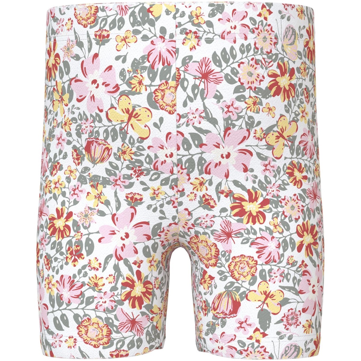 Name It Bright White Yellow Flower Vayo Short Leggings