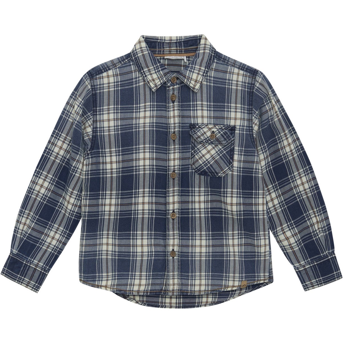 Minymo China Blue Shirt Ls Check