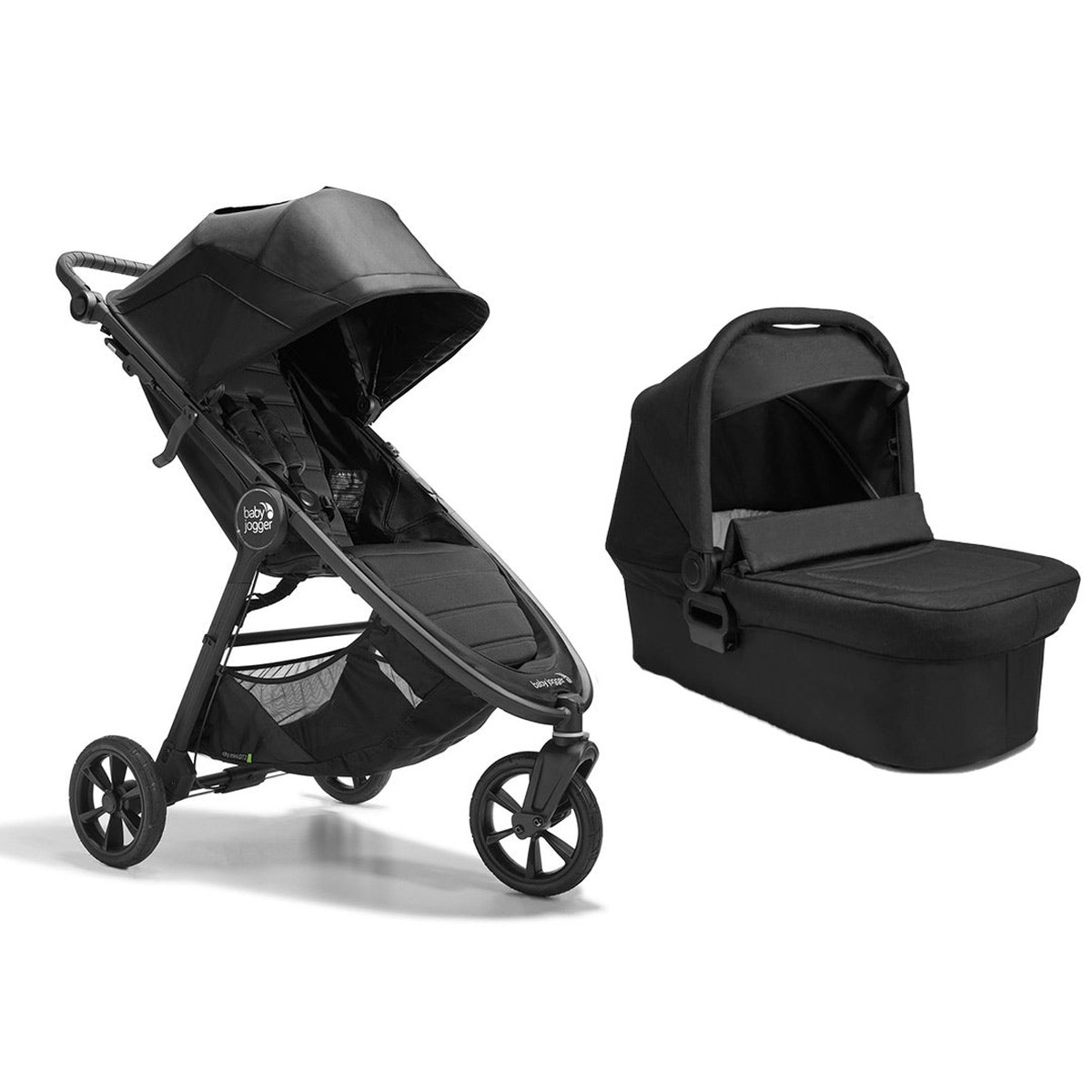Baby Jogger City Mini GT2 Pushchair Carry Cot Bundle - Opulent Black