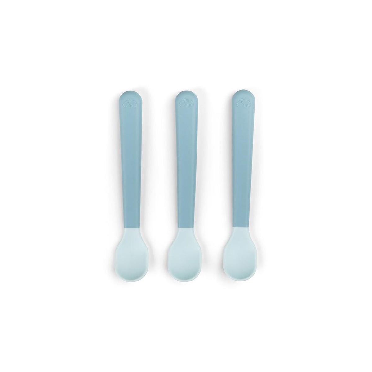 Done by Deer Foodie Easy Grip Baby Spoon - 3 Pack - Blue