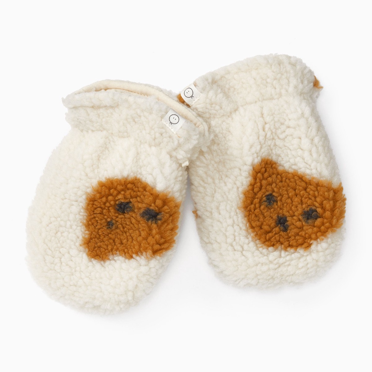 Teddy Bear Mittens Beige