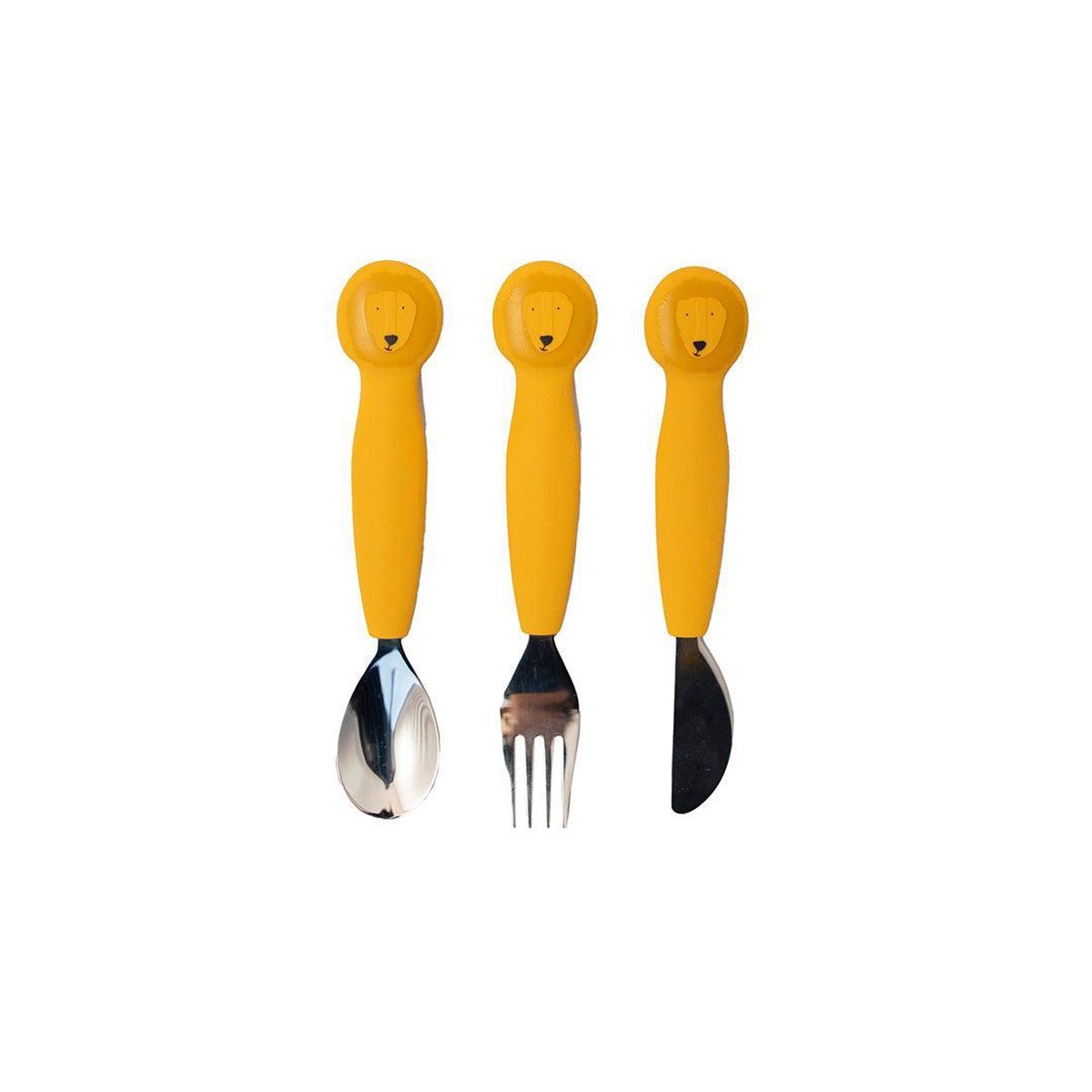 Trixie Silicone Cutlery Set 3 Pack - Mr Lion