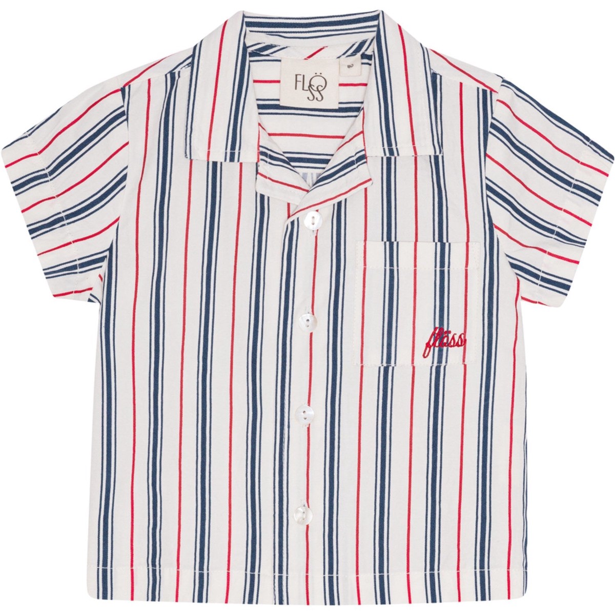 Flss RedBlue stripes Miles Shirt 801y