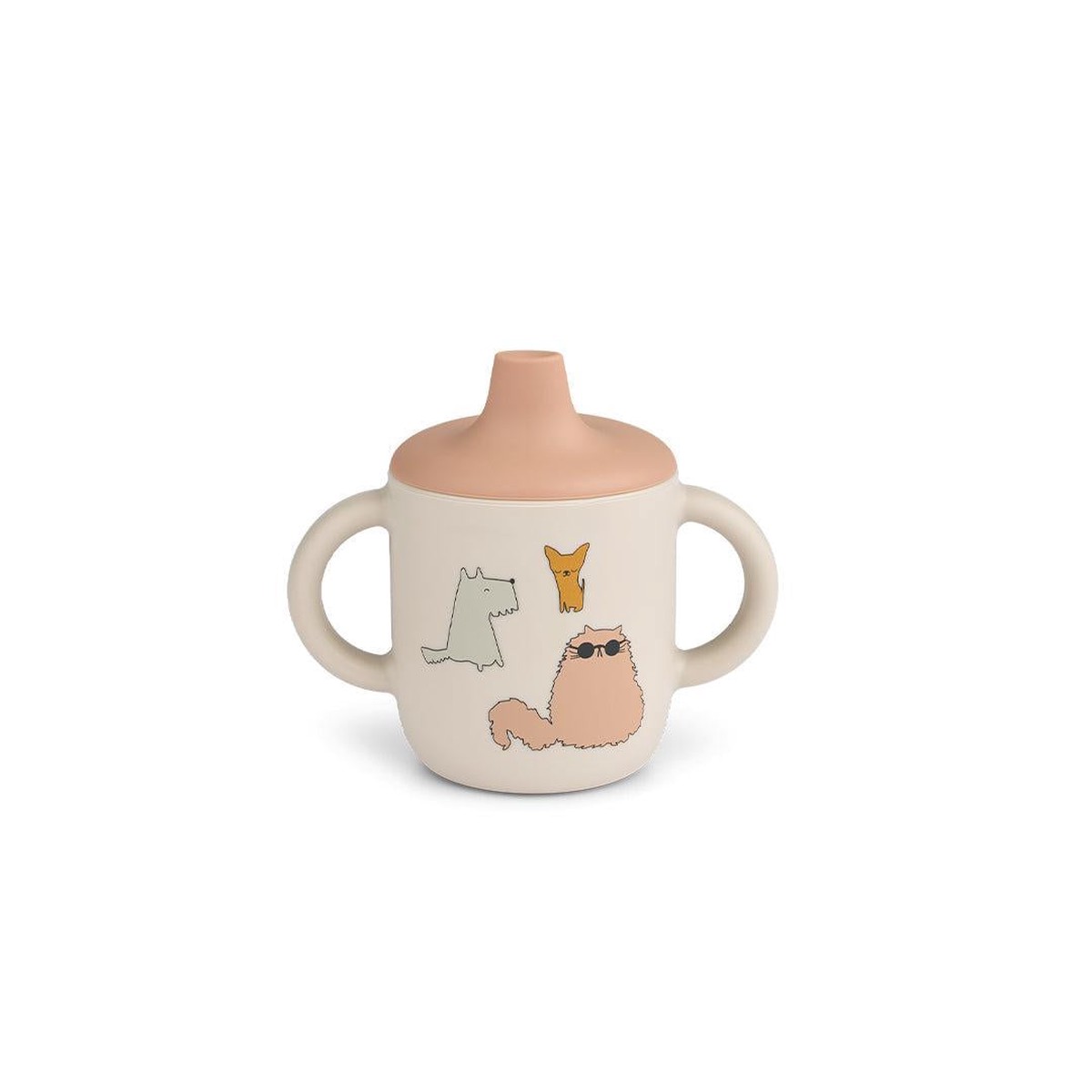Liewood Neil Sippy Cup - Cats And Dogs Sandy