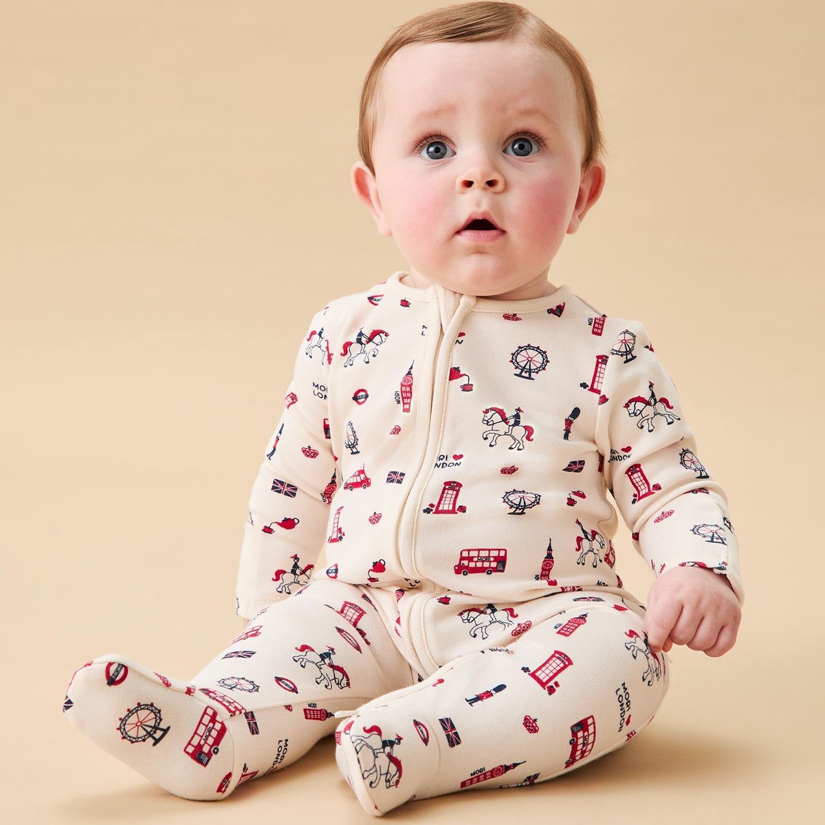 London Explorer Clever Zip Sleepsuit LondonNewborn