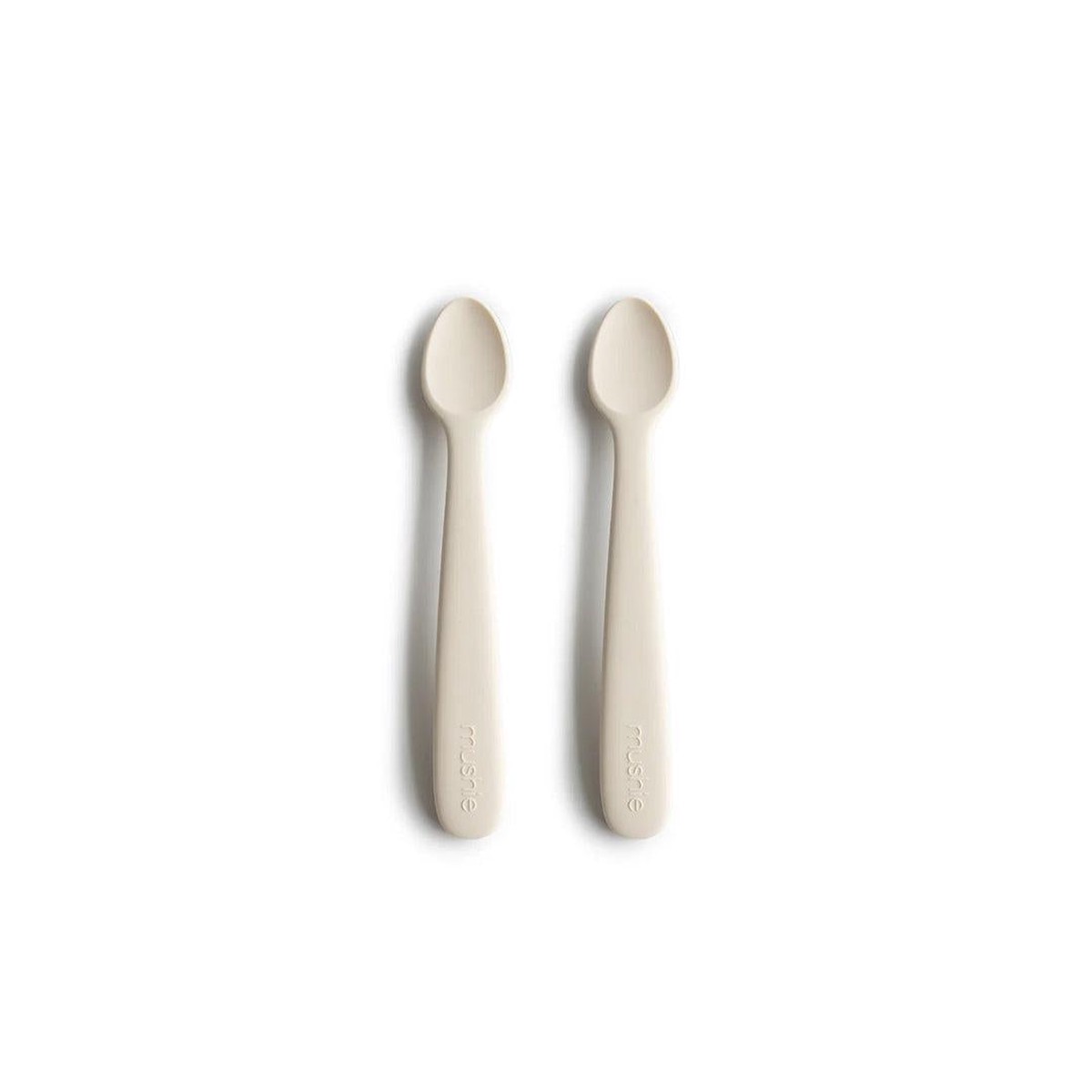 Mushie Silicone Feeding Spoons 2-Pack - Ivory