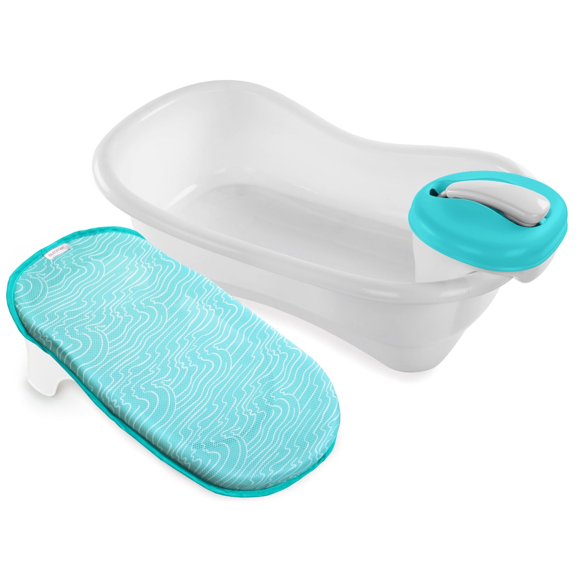 Newborn-To-Toddler Bath Center Shower - Marble Wave