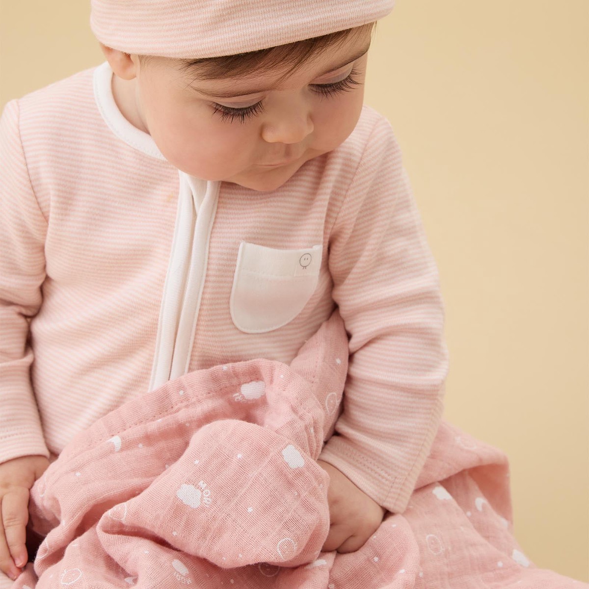 Pre-Washed Large Muslin Swaddle Grey