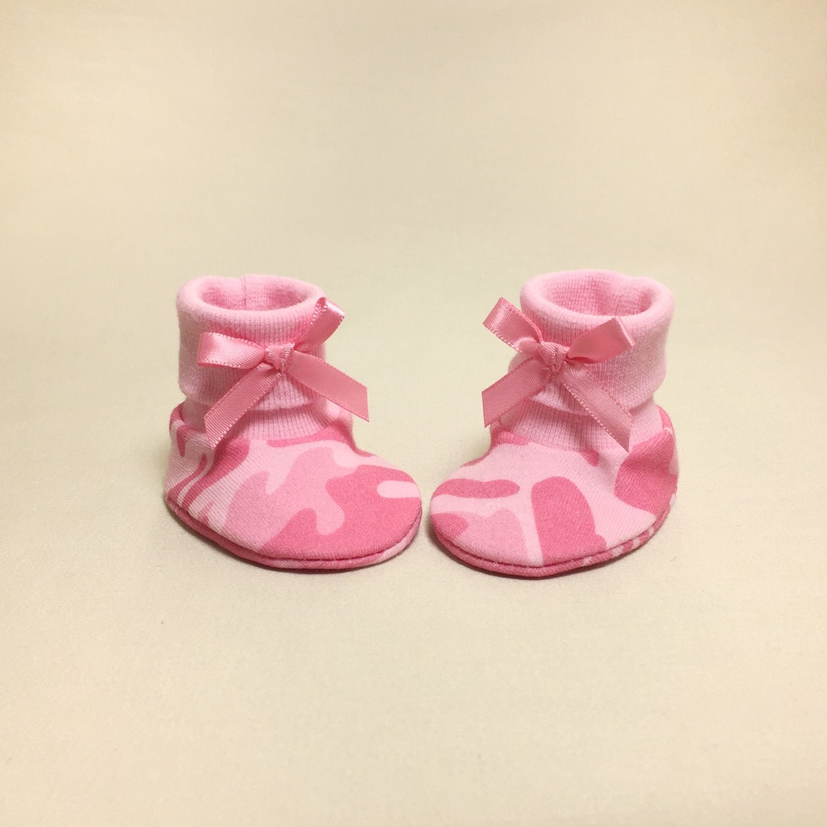 NICU Booties Pink Camouflage preterm 3 (3-5lb)