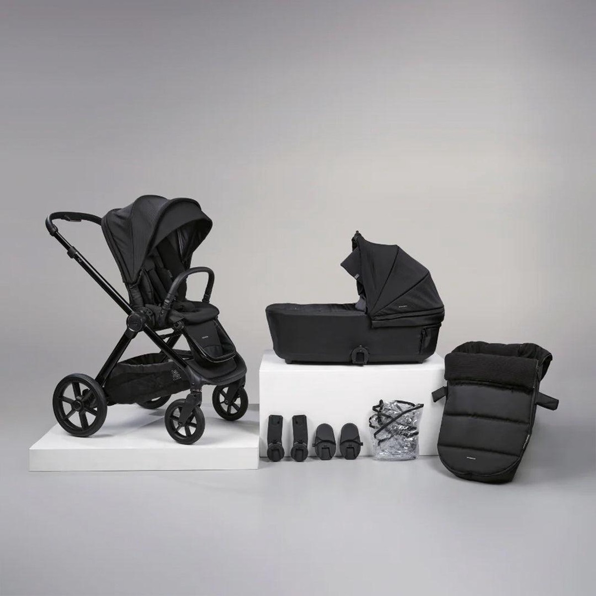 Bababing Raffi MKII Pushchair Carrycot - Satin Black