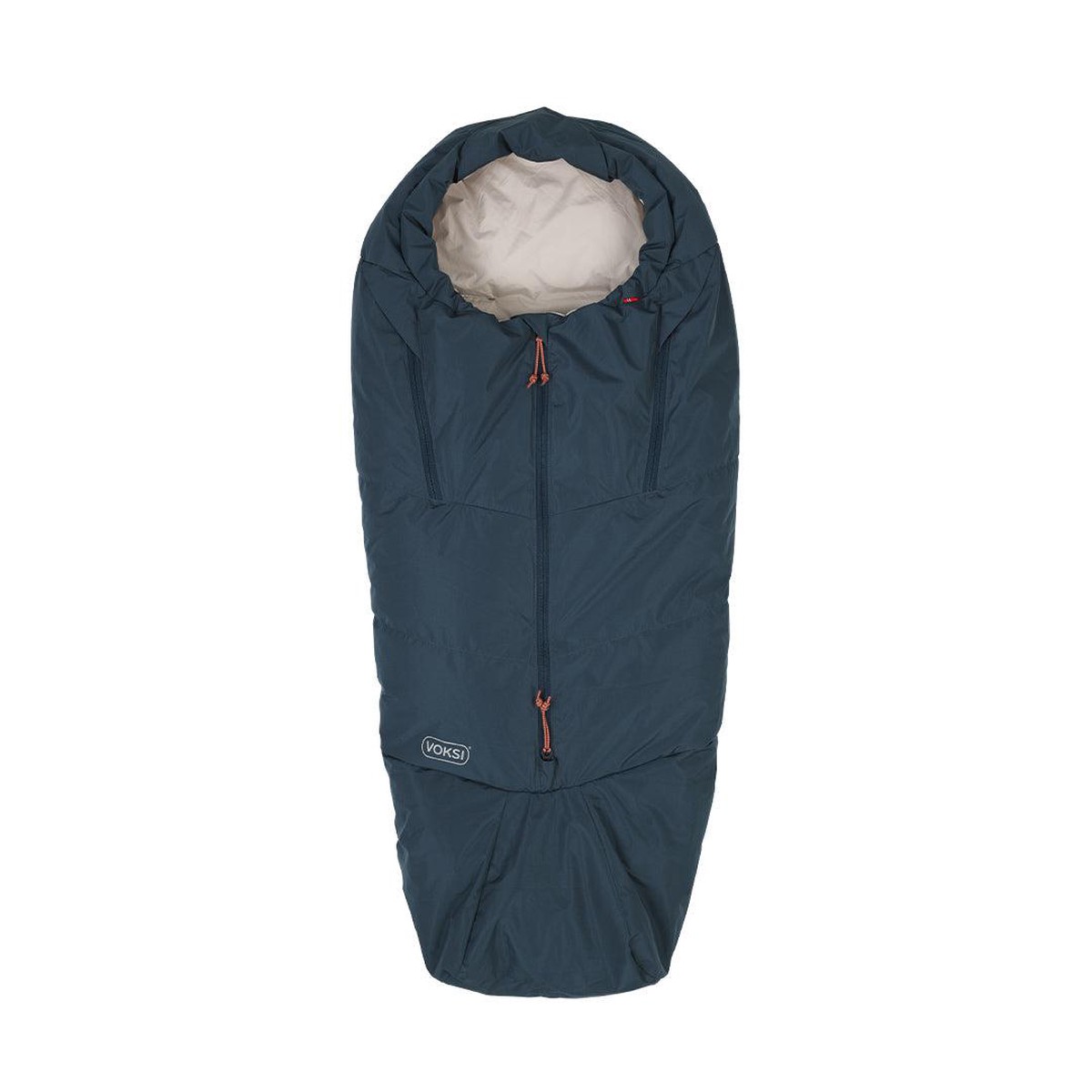 Voksi Adventure Footmuff - Poppy Blue - Seashell Sand