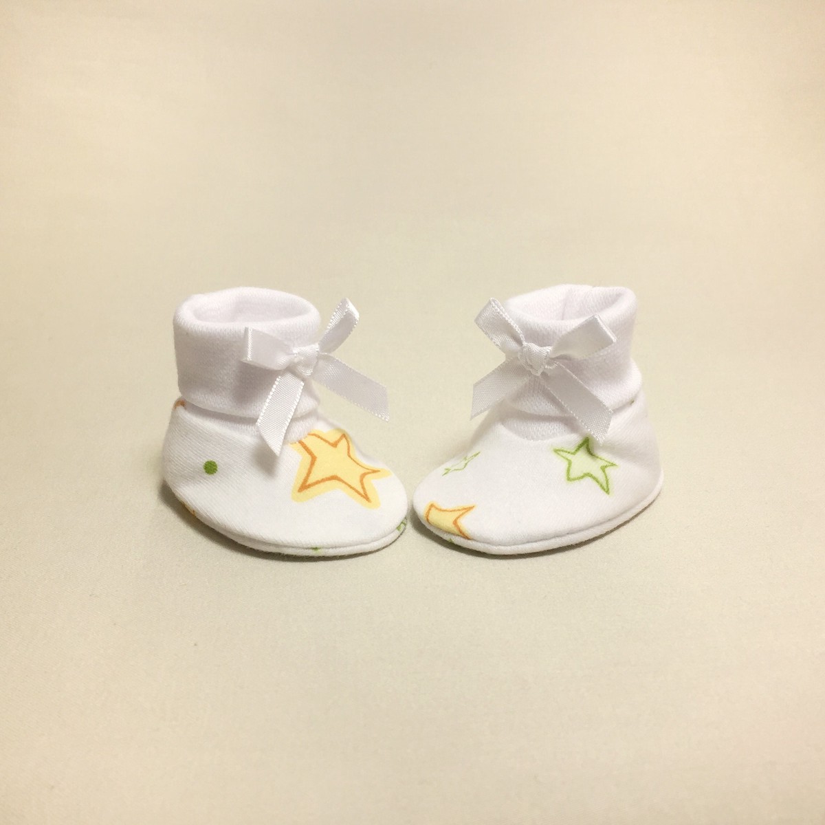 NICU Booties Twinkle White preterm 3 (3-5lb)