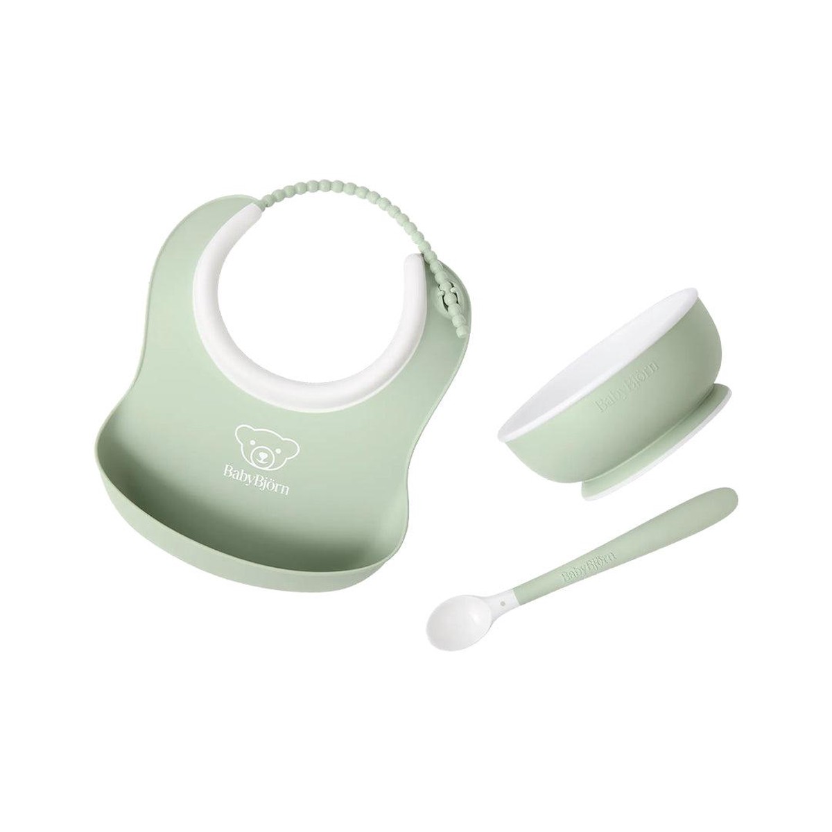 BabyBjrn Baby Feeding Set 3 pcs - Powder Green
