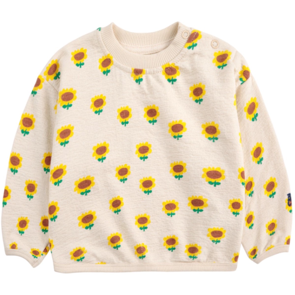 Bobo Choses Beige Sunflower All Over Sweatshirt