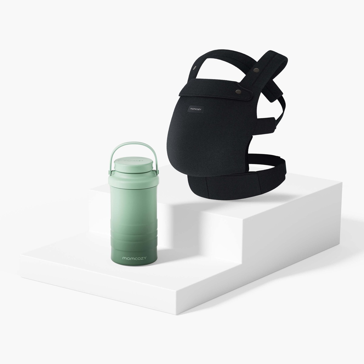 Outing Essentials Bundle Baby Carrier And Portable Breast Milk Cooler Black