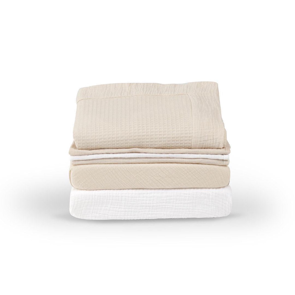 CuddleCo Universal Crib Co Sleeper Bedding Set - Cashmere Waffle
