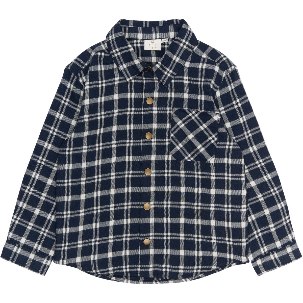 The New Navy Blazer Check Ronan Oversize LS Flannel Shirt 3-4 y