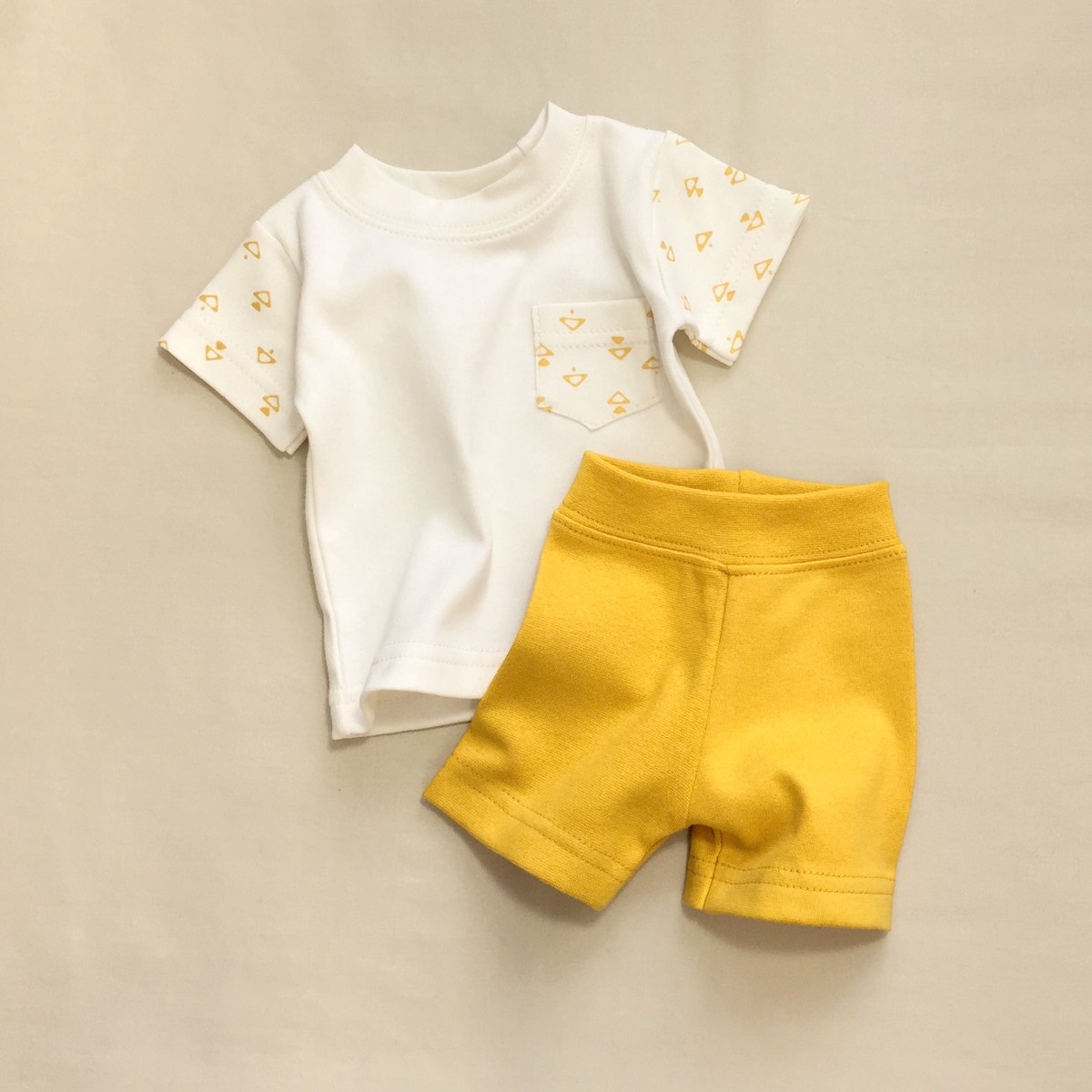 Minimalist Short Sleeve Tee Shorts Set Prairie Harvest 1 month (5-8lb)