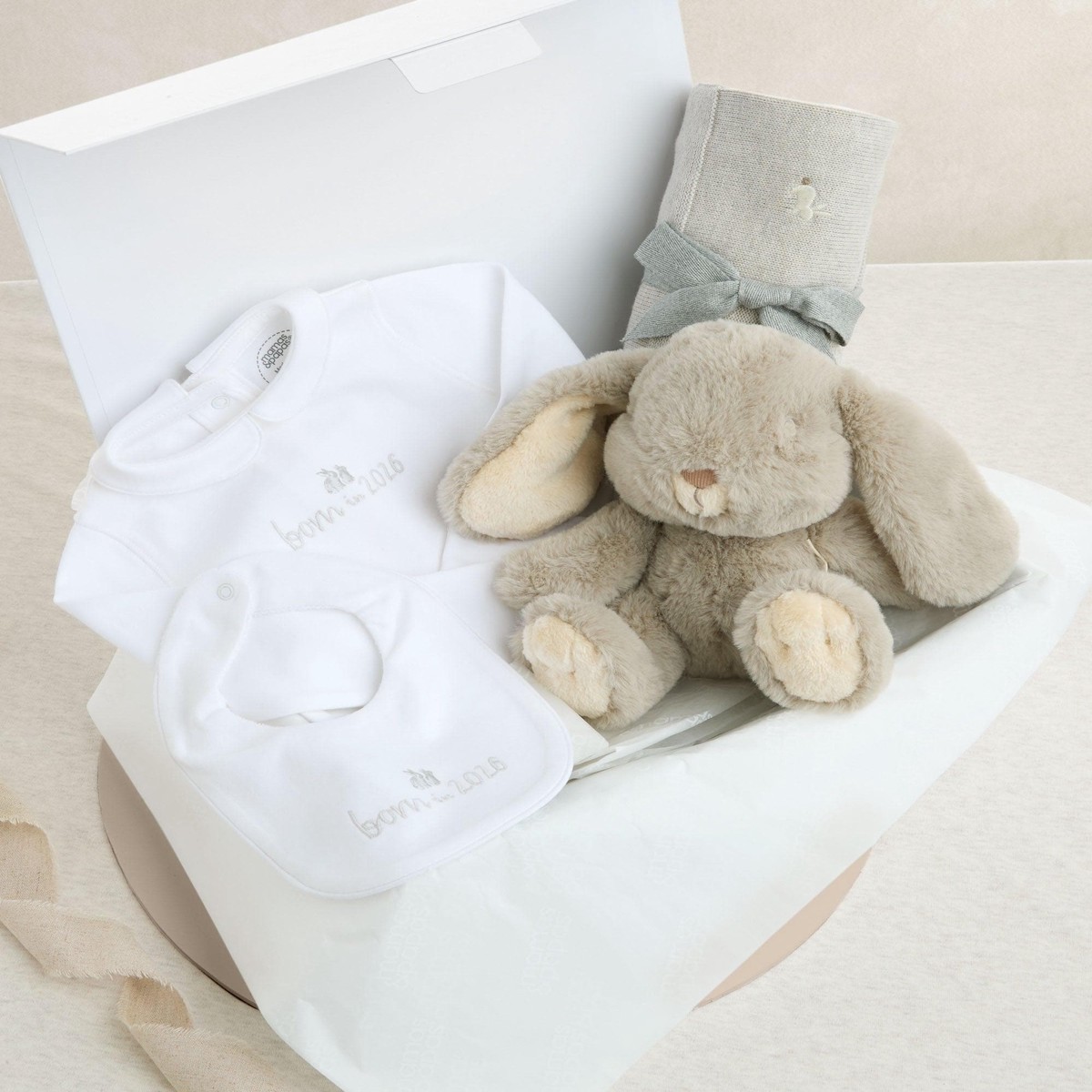 0-3M Born In 2026 All In One Beanie Bunny Medium Gift Box
