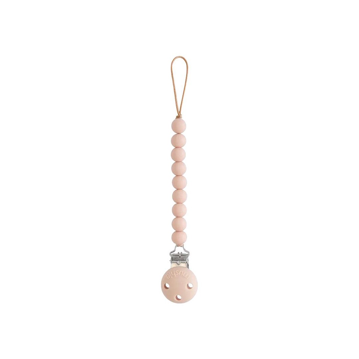 Mushie Hera Pacifier Clip - Blush