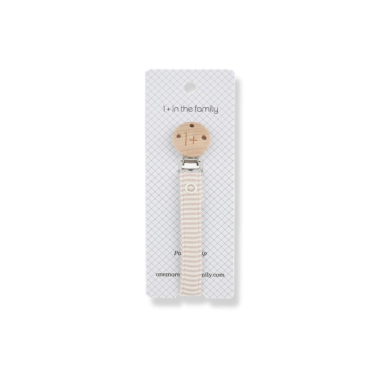 1 In The Family Aina Pacifier Clip - Beige