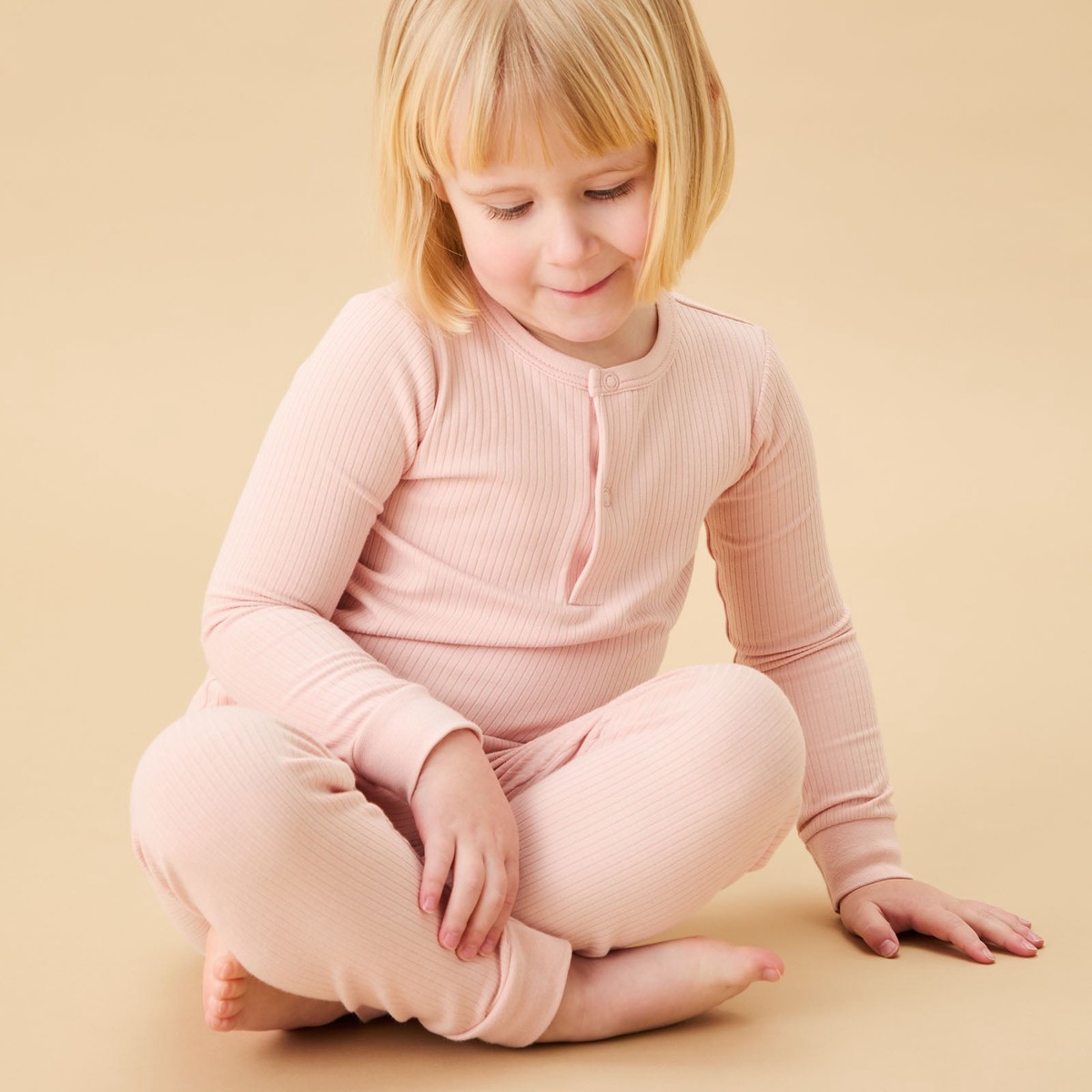 Blush Ribbed Pyjamas RibbedBlush