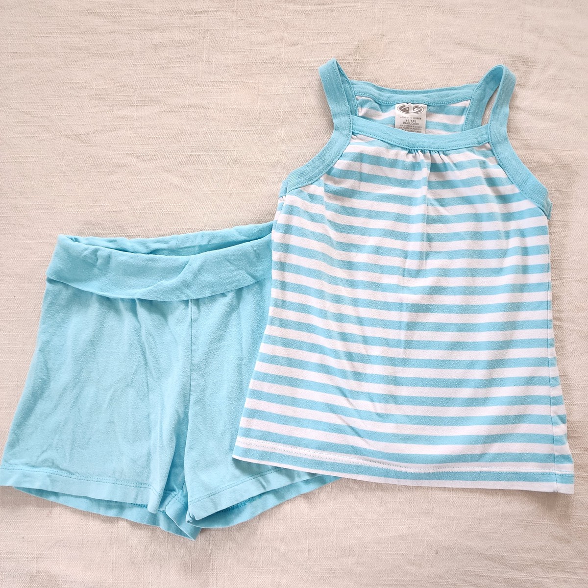 Y2k Striped Blue Matching Set kids